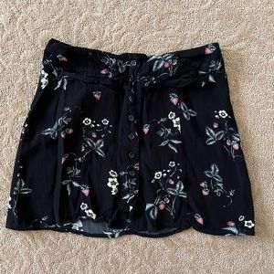 Topshop strawberry floral mini skirt